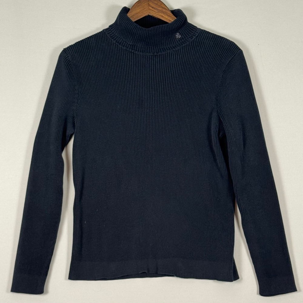 Lauren Ralph Lauren Turtleneck Sweater Womens XL Black NWOT Vintage Y2K